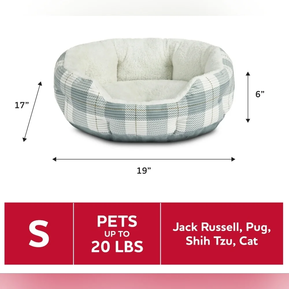 Cozy Plaid Pet Bed